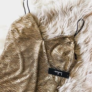 NWT Sexy Gold Mini Dress